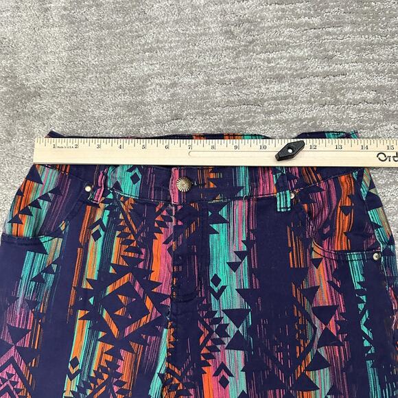 Ranch Dressn Pants Womens 10 Colorful Aztec Flare Bell Bottom Southwestern - Picture 11 of 15